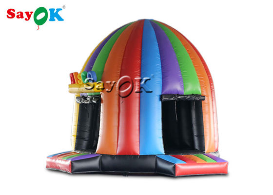 Cupola di tenda gonfiabile 5x4x3.8mH Cupola di discoteca gonfiabile Castello gonfiabile con luci magiche