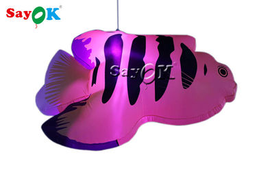 Pesci tropicali gonfiabili d'attaccatura della decorazione 2m della fase con le luci principali