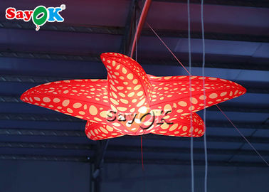 Gli eventi fanno festa decorando la stella di mare gonfiabile rossa d'attaccatura di 2m LED