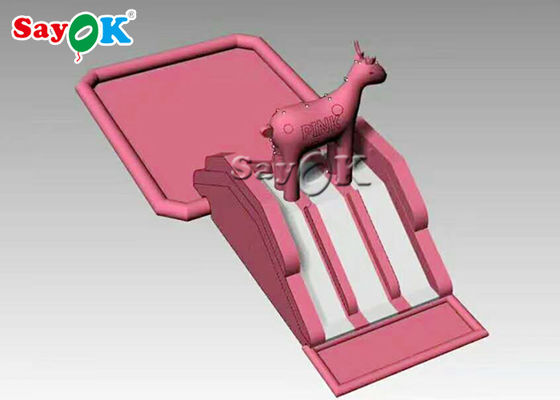 Slide per bambini rosa personalizzato riciclabile da 0,55 mm Slide d'acqua gonfiabile