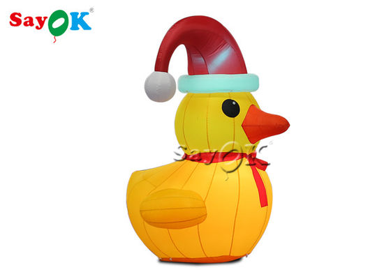 Natale gonfiabile all'aperto Duck With Hat della decorazione 2m del panno di Oxford