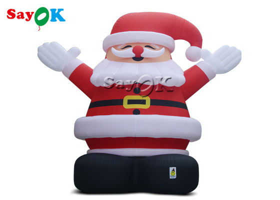 Natale all'aperto Santa Claus Wearing gonfiabile di 8m Red Hat