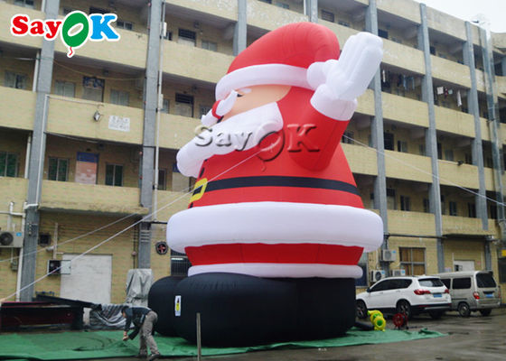 Natale all'aperto Santa Claus Wearing gonfiabile di 8m Red Hat