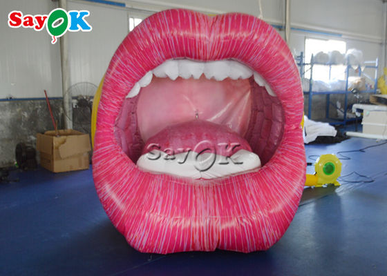 decorazione gonfiabile del partito di For Pub Music del modello del labbro della bocca di 2x2m