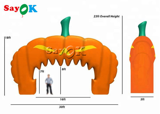 Arco gonfiabile dell'arco di Halloween di evento arancio gonfiabile su ordinazione della zucca per il supermercato