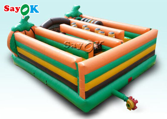 Tema commerciale Halloween Maze Obstacle Course Inflatable Games gonfiabile della zucca per i bambini