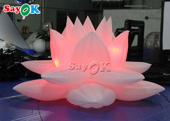 Decorazione 3m Lotus Flower Model With Led gonfiabile del partito