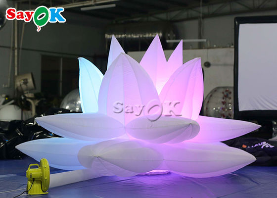 Decorazione 3m Lotus Flower Model With Led gonfiabile del partito