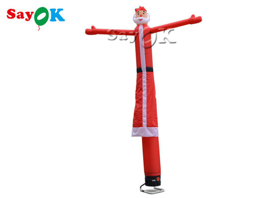 Natale gonfiabile 5m rosso d'ondeggiamento strambo gonfiabile Santa Air Dancer della gamba dell'uomo uno della metropolitana
