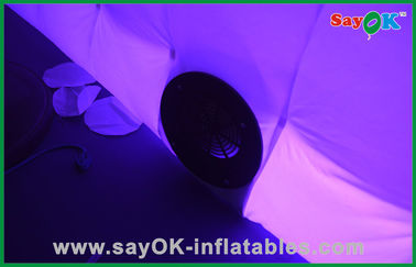 Cabina principale gonfiabile portatile su ordine della foto della tenda gonfiabile del partito in panno di Oxford, verde/porpora