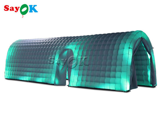 Tenda gonfiabile su misura in tessuto di Oxford bianca per feste Tenda gonfiabile a galleria con led