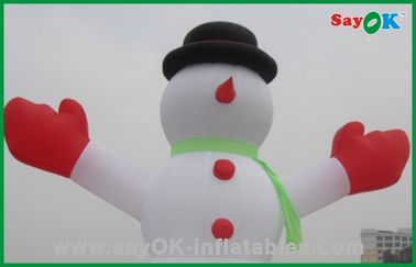 Pupazzo di neve gonfiabile delle decorazioni gonfiabili su ordinazione di festa con CE RoHS