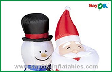 Natale Santa o decorazioni gonfiabili di festa del pupazzo di neve con Sleigh