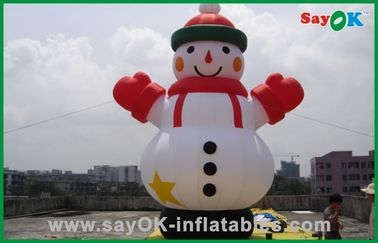 Altezza gonfiabile della decorazione 5m di Natale del pupazzo di neve di Santa di Natale