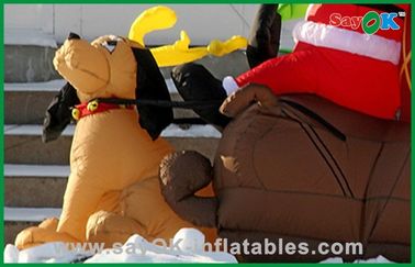 Decorazione gonfiabile promozionale di Natale con un cane, un panno di Oxford o Un PVC