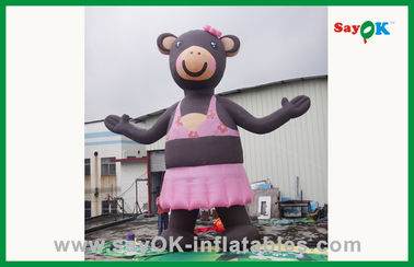 Rosa adorabile orso gonfiabile personaggio dei cartoni animati gonfiabili animali per la pubblicità