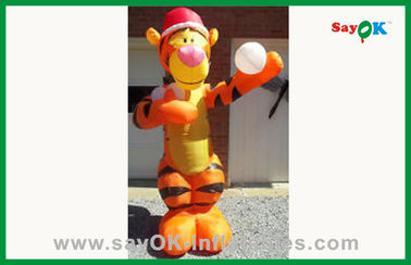 Personaggio dei cartoni animati gonfiabile della scimmia gonfiabile arancio su ordinazione per annunciare