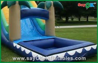 Parco acquatico commerciale Slide gonfiabile con stampa completa Slide gonfiabile con piscina
