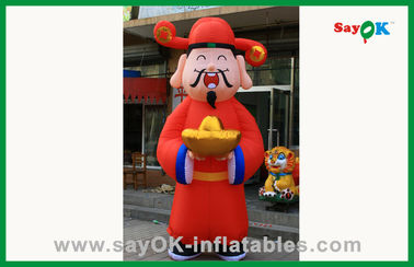 Pubblicità Inflatabile promozionale Persone di fumetti gonfiabili rossi / Mascotte per decorazione