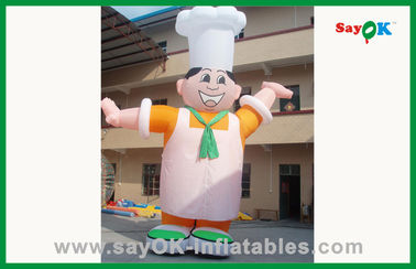 Custom Outdoor Moving Inflatabile Chef Inflatabile Personaggio dei cartoni animati Inflatabile Uomo pubblicitario