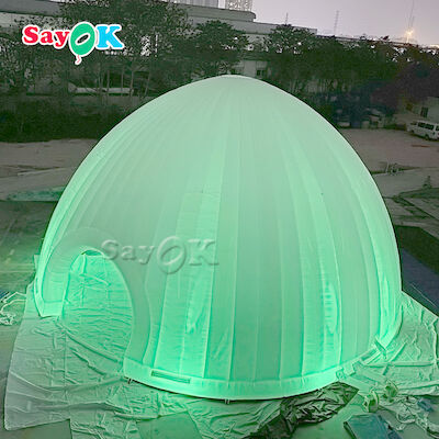 Tenda gonfiabile dell'aria della tenda della luce gonfiabile all'aperto della cupola 15x7.5mH LED per accamparsi