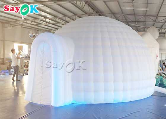 Tenda gonfiabile bianca della cupola dell'iglù della tenda del panno gonfiabile LED di Oxford per l'evento del partito