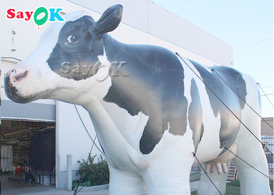 Vacca da latte gonfiabile a grandezza naturale della tela cerata del PVC per la decorazione dell'azienda agricola