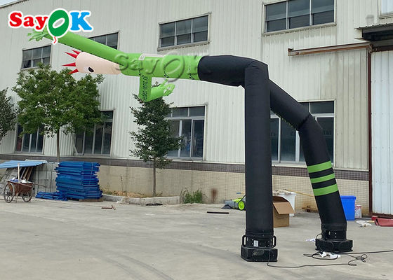 Uomo gonfiabile danzante 8m 24ft Mini mano verde che agita l'uomo gonfiabile del ballerino dell'aria con due gambe