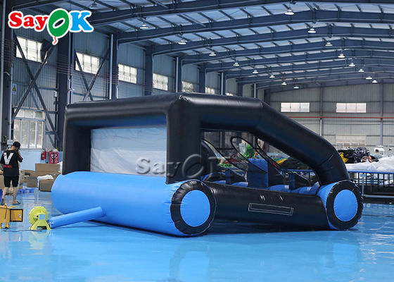 l'automobile 4.5x5x2.6mH modellano il nero gonfiabile del gioco della galleria di fucilazione del sistema di IPS e blu