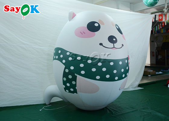 Modello bianco su misura With Printing dell'orso polare delle decorazioni gonfiabili di festa