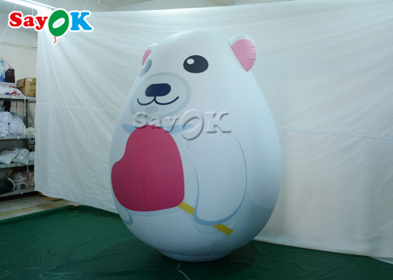 fumetto bianco dell'orso del PVC del personaggio dei cartoni animati delle decorazioni gonfiabili di festa di 2m
