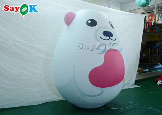 fumetto bianco dell'orso del PVC del personaggio dei cartoni animati delle decorazioni gonfiabili di festa di 2m