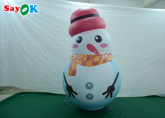 Cappello gonfiabile di Balloon With Pink del modello del pupazzo di neve degli ornamenti dell'interno bianchi