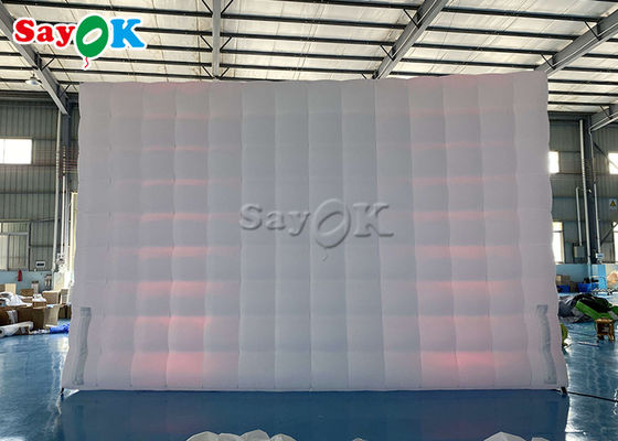 Tenda gonfiabile a cubo 6.5m 21ft Tenda gonfiabile ad aria Marquee quadrata con luci a LED