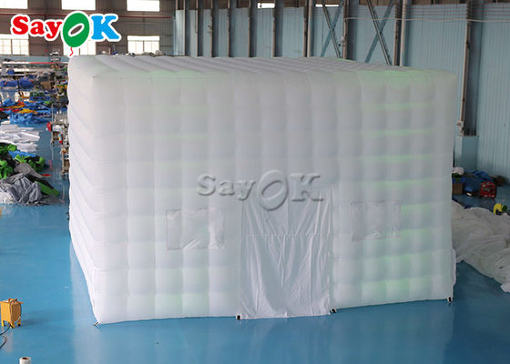 Tenda gonfiabile a cubo 6.5m 21ft Tenda gonfiabile ad aria Marquee quadrata con luci a LED