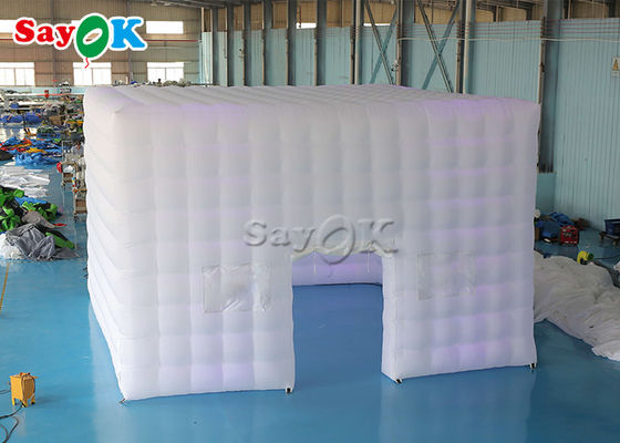 Tenda gonfiabile a cubo 6.5m 21ft Tenda gonfiabile ad aria Marquee quadrata con luci a LED