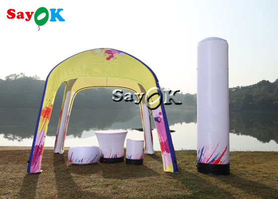 Il campeggio della tenda dell'aria ha personalizzato la tenda gonfiabile gialla del baldacchino del gazebo di pop-up della tenda dell'aria