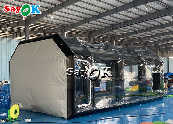 Tenda gonfiabile trasparente 8x4x3mH Nera Tenda gonfiabile portatile portabile Air Tentazione stagno antiaria