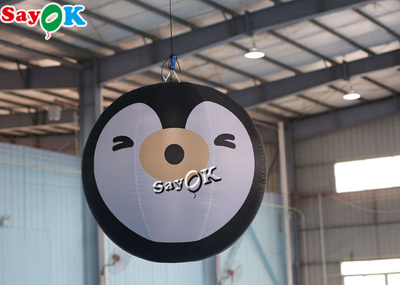 fumetto d'accensione gonfiabile nero del pinguino della decorazione di 2m per all'aperto