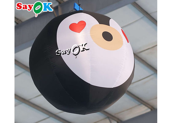 la decorazione di natale di esplosione di 3.3ft ha condotto la luce animata del pallone del pinguino della mascotte