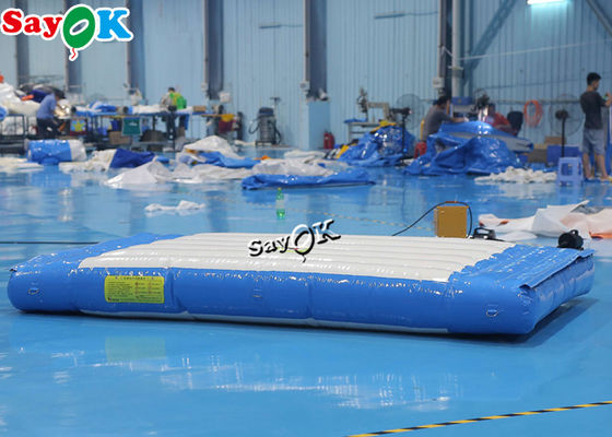 Blow Up Water Toys 2m Blu e Bianco Pad gonfiabile per bambini Parco acquatico di divertimento