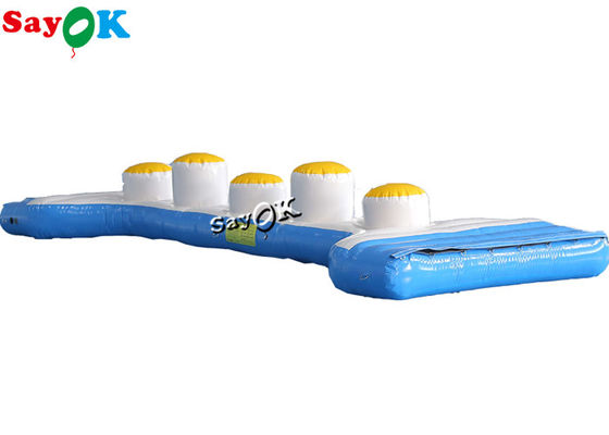 Attrezzature per parchi acquatici gonfiabili di grandi dimensioni ponti cilindrici gonfiabili giocattoli acquatici per lago