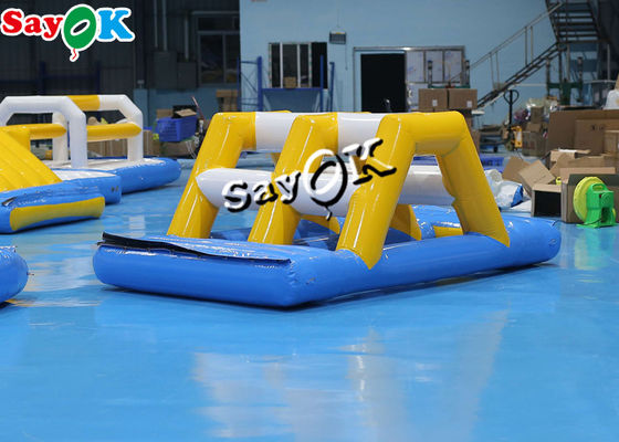 Giocattoli da trampolino d'acqua 3x2x1mH Piccoli giocattoli da acqua gonfiabili Corso di ostacoli Sport Arch Bridge