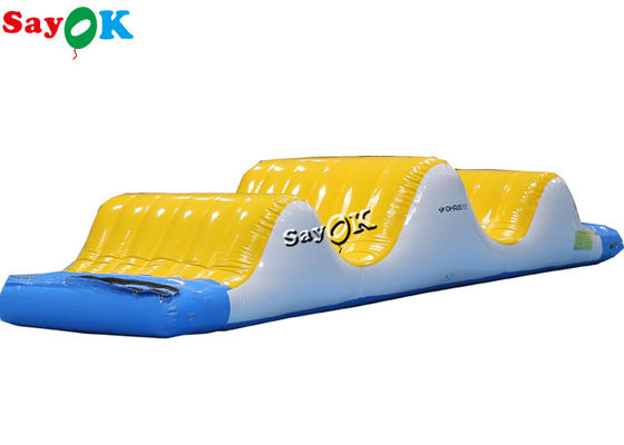 Tubo d'acqua giocattolo giallo per bambini Parco giochi pista gonfiabile per onde 6x2x1.1mH per lago