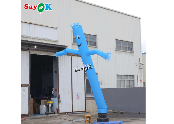 Ventilatore gonfiabile d'ondeggiamento strambo gonfiabile di Wave Man With del ballerino dell'aria della singola gamba blu dell'uomo 5m della metropolitana