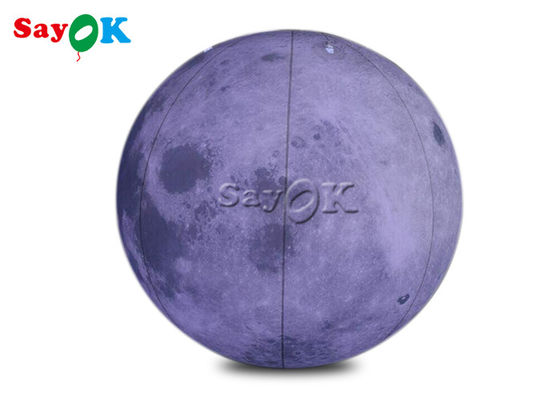 il gigante del PVC 6.6ft di 0.2mm ha condotto il pallone gonfiabile della luce di luna per la decorazione della fase di tema dello spazio
