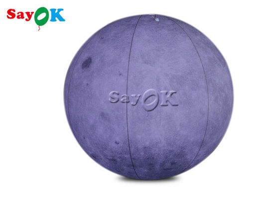 il gigante del PVC 6.6ft di 0.2mm ha condotto il pallone gonfiabile della luce di luna per la decorazione della fase di tema dello spazio