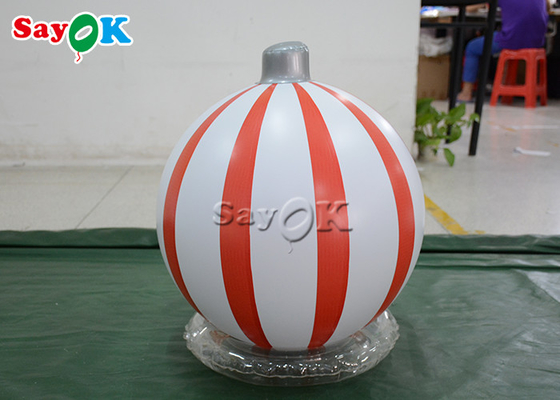0.6m rossi ed auto bianco del PVC che gonfia la decorazione del deposito su misura pallone di Natale