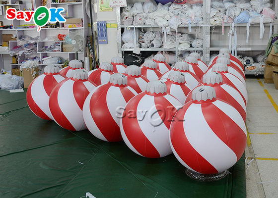 palla decorata d'attaccatura all'aperto delle piccole di natale di 0.6m degli ornamenti palle gonfiabili del PVC