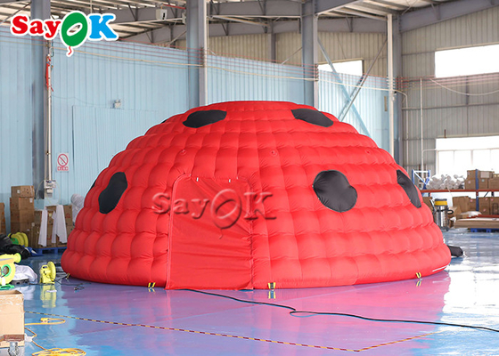 Tenda gonfiabile della coccinella della grande della tenda della sfera aria gonfiabile di Ladybird rossa e nera per l'evento all'aperto